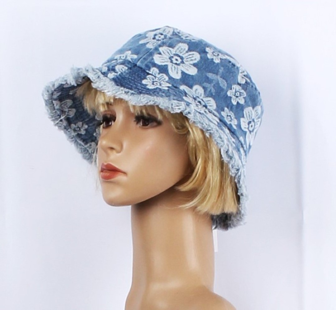 Headstart floral denim bucket hat Style : HS/6018 image 0